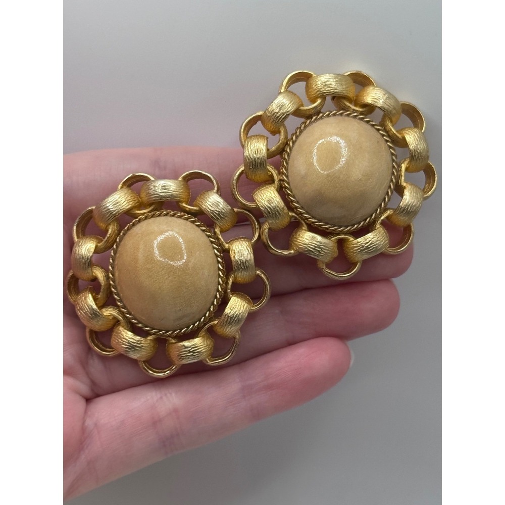 Vintage Jay Feinberg Strongwater Earrings Gold Tone Clip On